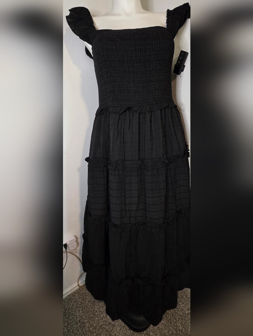 Black Tiered Maxi Dress